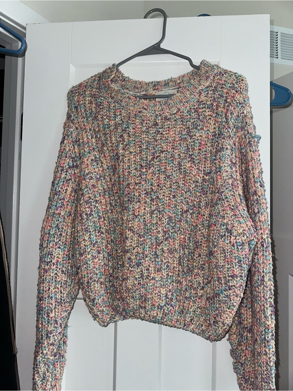 Jun & Ivy Pastel Confetti Chunky Knit Sweater | Size L